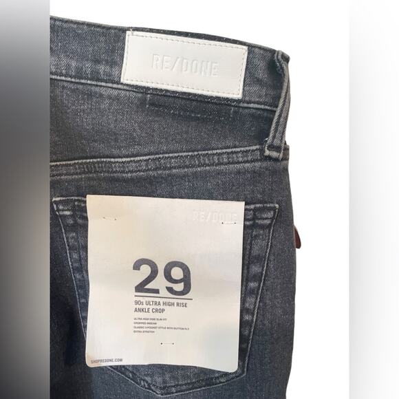 Re/Done Black Ankle & Cropped Jeans - Picture 4 of 16